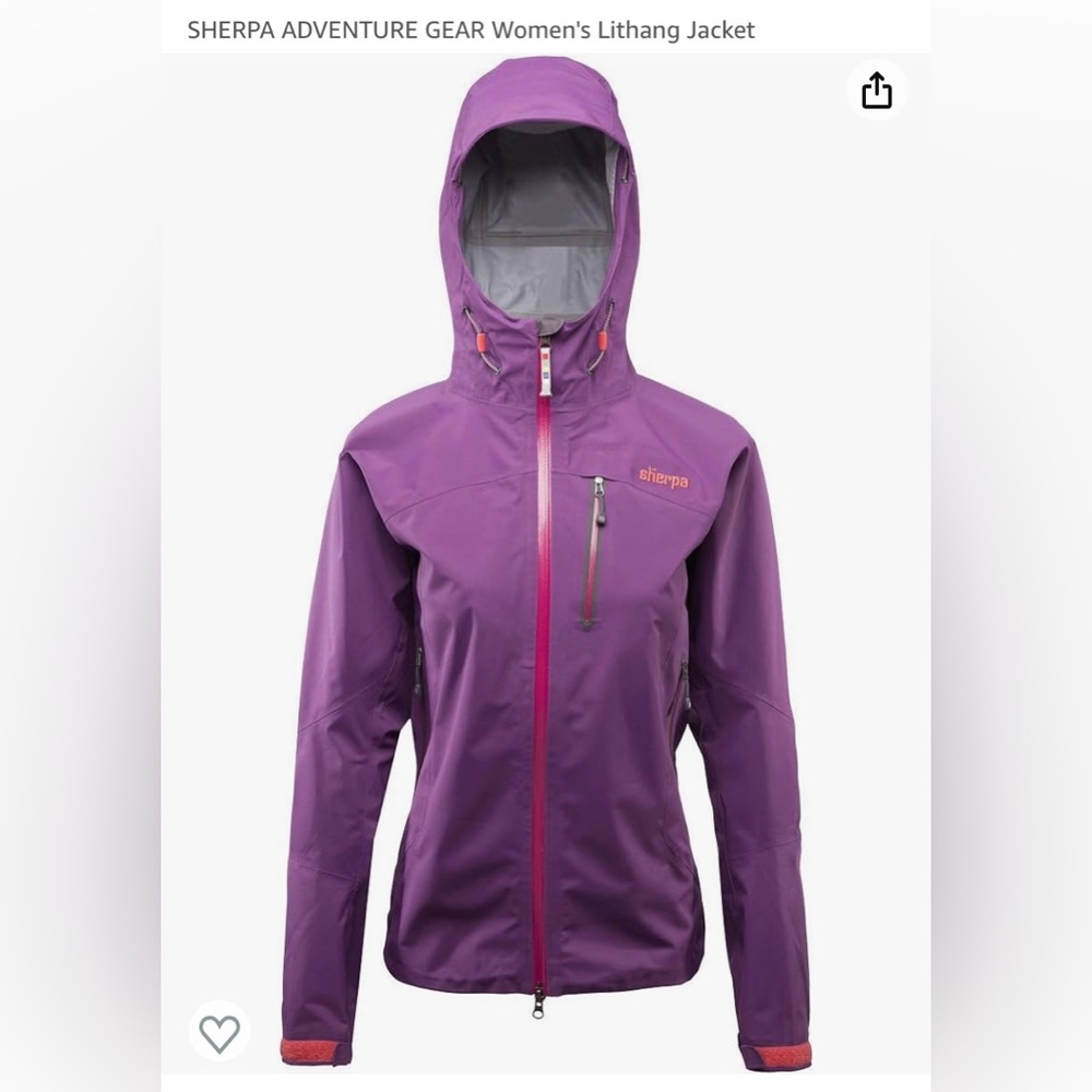 Sherpa lithang rain jacket women’s - purple
